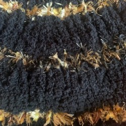 frileuse LUCY noir et or