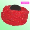 EDEN fripouille rouge pompons multicolor