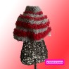 frileuse ZORA gris et rouge
