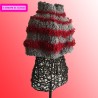 frileuse ZORA gris et rouge