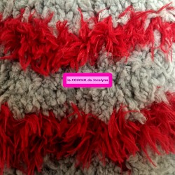 frileuse ZORA gris et rouge