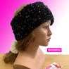 AYA bandeau noir pompons