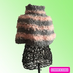 frileuse LINE gris et rose